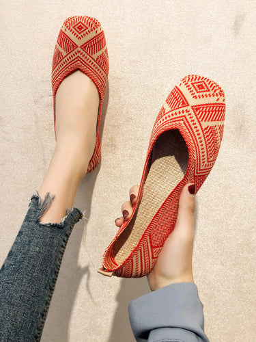 Couleur contrastée respirante chaussures plates