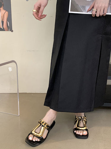 Catene sandali a punta di punta divisa in punta