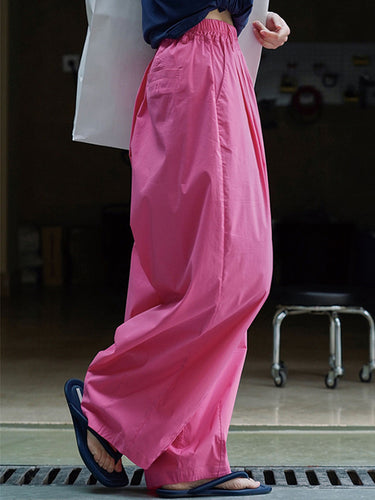 Pantalon de pantalons décontractés plissés à jambes larges hautes