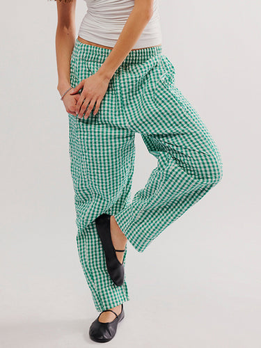 Poches à plaid en vrac pantalon de pantalon à joint divisé