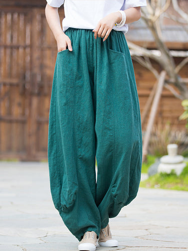 7 Farben lässiges weites Bein mit hoher Taillenfarbhose mit hoher Taille