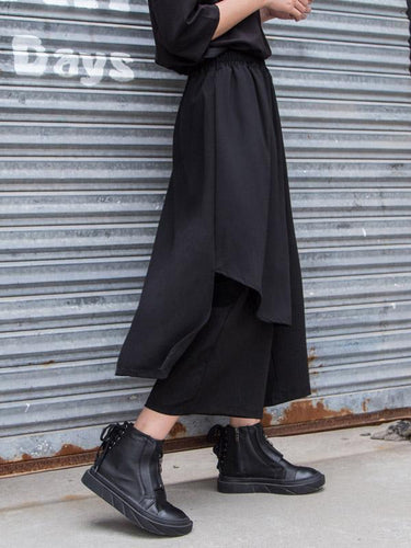 Chiffon Split-Gelenk asymmetrische Weitbeinhosen