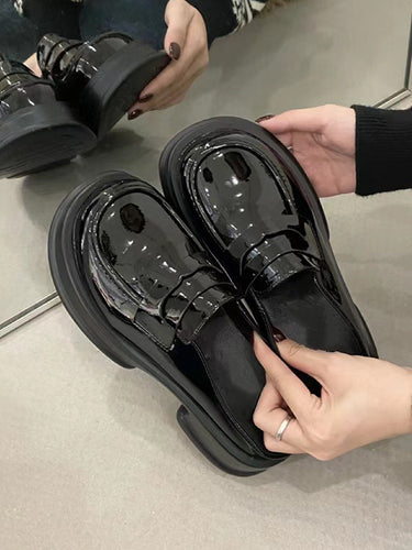 Rund-Toe-Split-Gelenk-Slipper Plattformschuhe Pantoffeln & Maultiere
