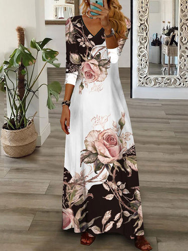 Vestidos maxi de decote em vadia em vadia