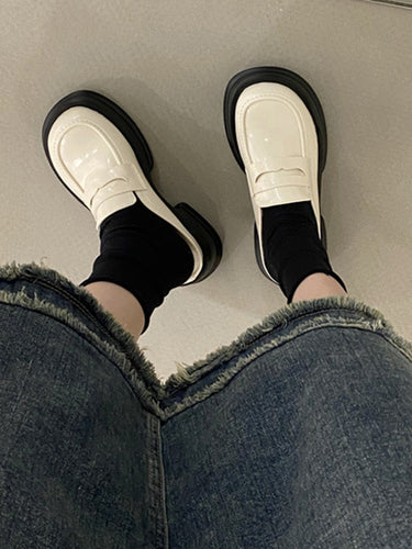 Rund-Toe-Split-Gelenk-Slipper Plattformschuhe Pantoffeln & Maultiere
