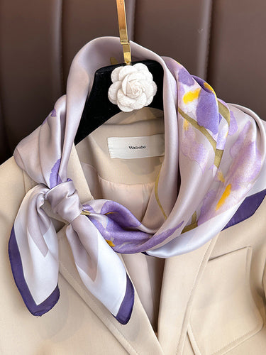 Couleur de contraste Couleur florale imprimé de protection solaire Châle