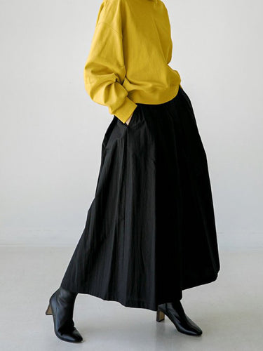 Taies haute taille plissée de couleur unie à la taille de pantalon de jambe large de taille large