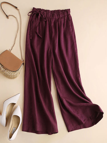 Création originale large des jambes larges de la jambe de la jambe de cravate Capri-pants