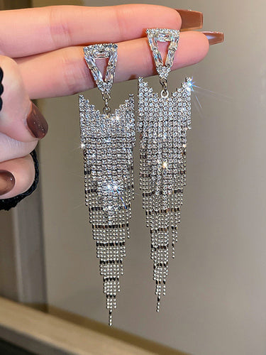 Originalaussage Strass geometrische Ohrringe