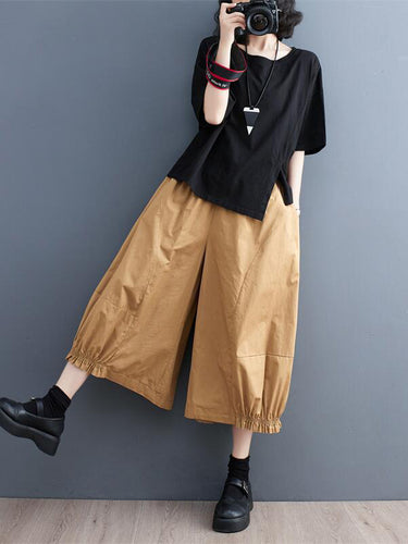 Neunte Hosen mit zwei Beinböden mit Split-Gelenk-Casualhosenboden mit weitem Bein