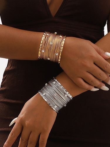 Accessori per bracciale ad anello geometrici pietre di corna