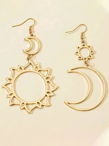 Hohlkarme Sun & Moon Quasten Tasseled Ohrdrop Accessoires