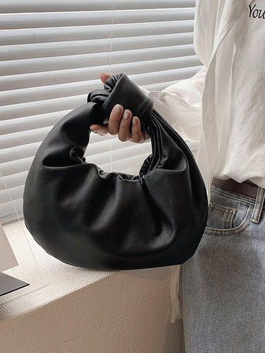 Accessoires de sacs à main de couleur unie plissée à bowknot