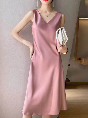 A-Line LOOD SOLD SOLD V-NECK MIDI Dresses