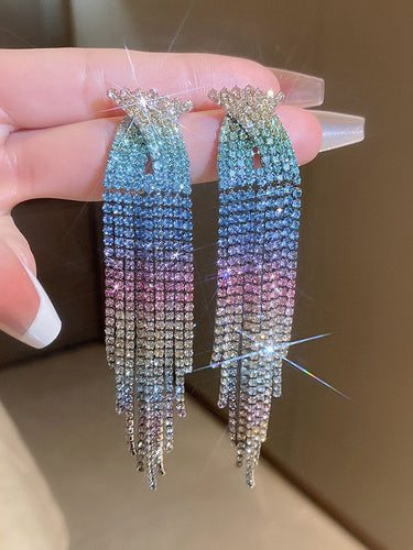 Pendientes de gota de pan de rondos huecos de gradiente