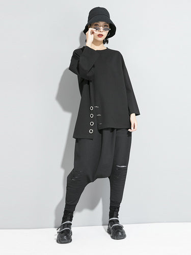 元の固体不規則性Tシャツのトップ