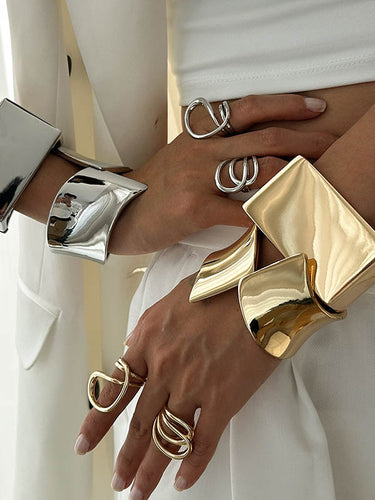 Acessórios geométricos de pulseira anéis Acessórios
