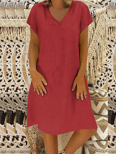 A-Line LOOD SOLD SOLD V-NECK MIDI Dresses