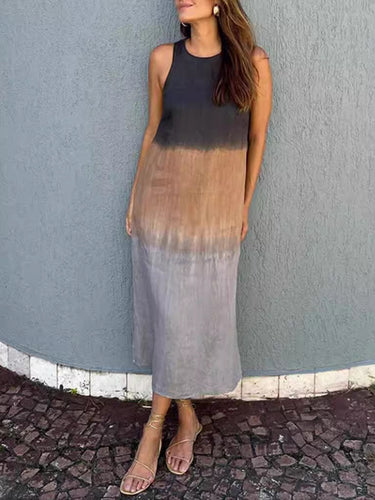 Robes MIDI à col rond à pas de la taille haute taille