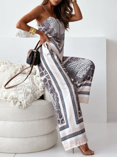 Mode gedruckte Look-Younger-Gurte Weste Top & Casual Hosen Bottoms Zwei Stücke Set Set
