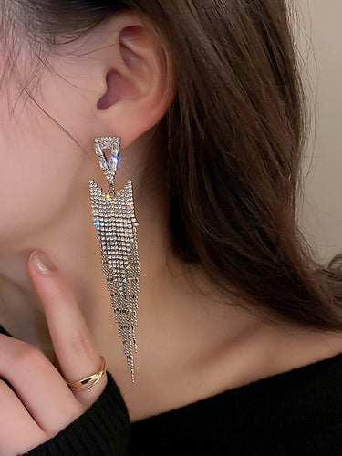 Originalaussage Strass geometrische Ohrringe