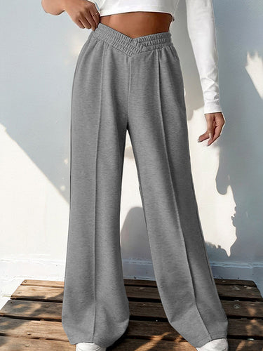 Hohe taillierte lose Elastizität Feste Farbhosen Hosen Hose