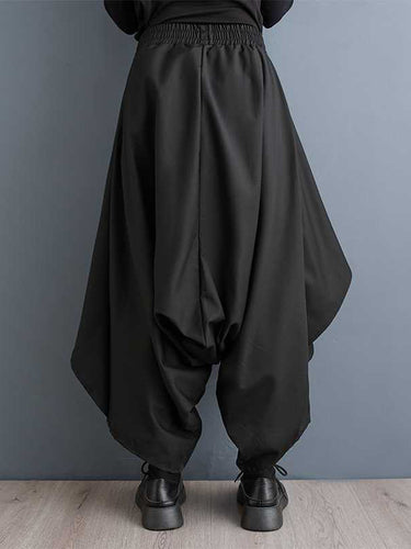 Hohe taillierte lose asymmetrische Elastizitätsschichtfarb Culotte