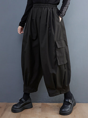 Lose breite Beinkind -Color -Casualhosenboden