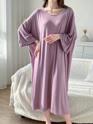 Robe de pyjama à col rond à col rond