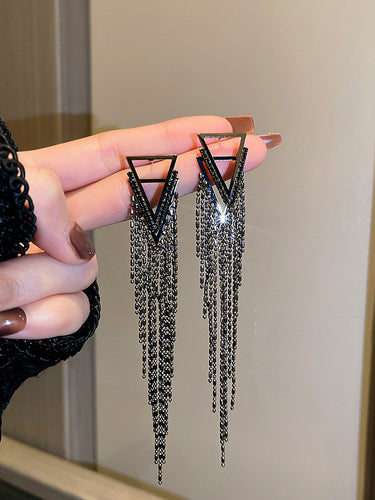 Originalaussage Strass geometrische Ohrringe