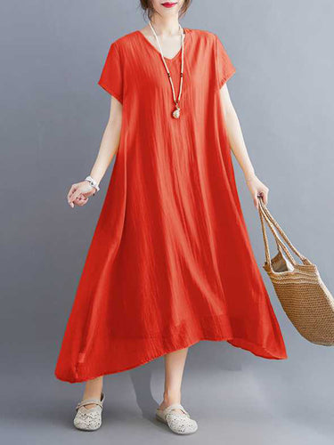 A-Line LOOD SOLD SOLD V-NECK MIDI Dresses