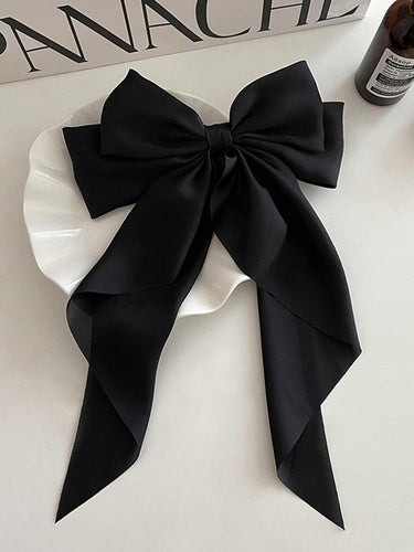 Bowknot Couleur unie plissée accessoires de cheveux barrette français