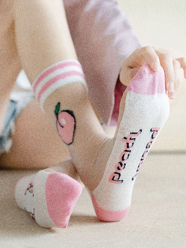 Lettre respirante imprimer à travers des accessoires de chaussettes à sueur à rayures à rayures à rayures à rayures