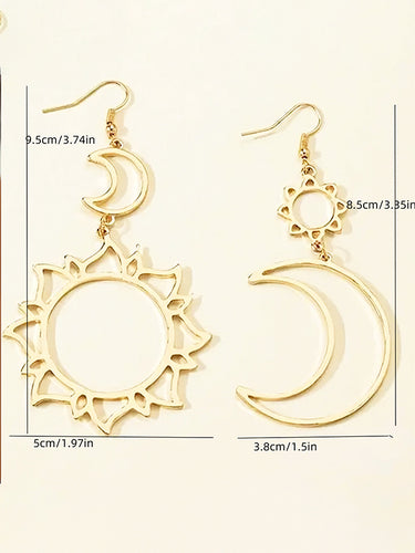 Hohlkarme Sun & Moon Quasten Tasseled Ohrdrop Accessoires