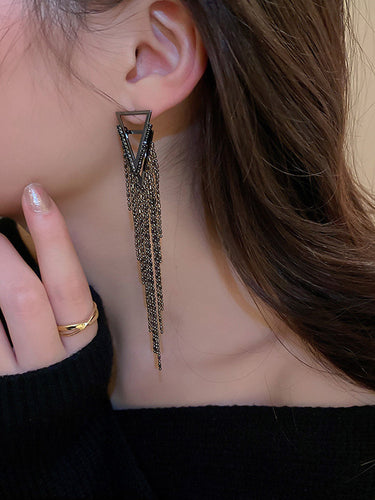 Originalaussage Strass geometrische Ohrringe