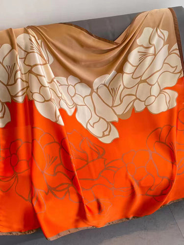 花柄のヘッドバンドスカーフ