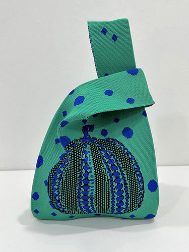 Polka-Dotスプリットジョイント織りバッグハンドバッグ