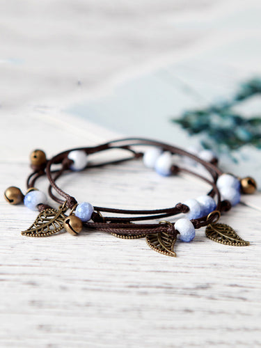 Bracelet en alliage d'alliage de perle en céramique national d'origine à la main à la main 7 couleurs