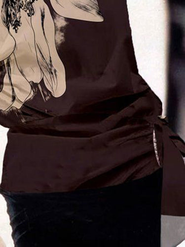 Mangas compridas soltas de camisetas de t-shirts de colarinho de colarinho de colar