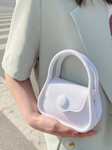 チェーンソリッドカラークロスボディバッグサッチェル