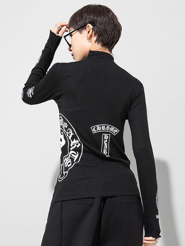 オリジナルのレタープリントTシャツのトップ