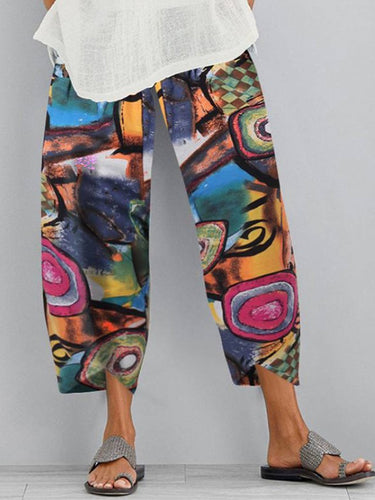 Lose Plus-Size-Figur Taschen Split-Gelenkhosenhosen Hose