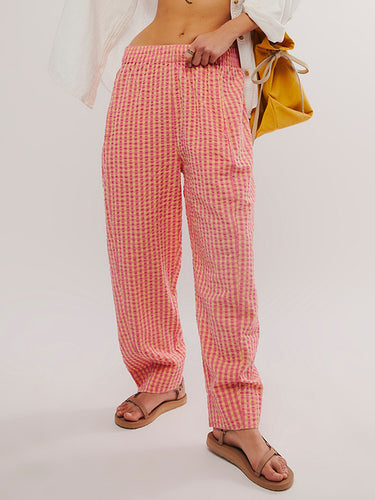 Poches à plaid en vrac pantalon de pantalon à joint divisé