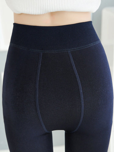 Veludo simples mantém leggings de cor sólida quente