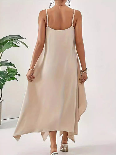 Spaghetti-neck maxi sans manches