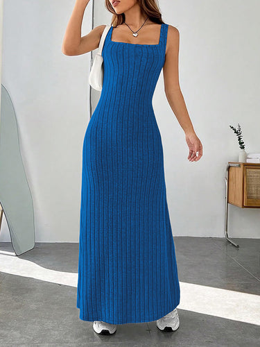A-Line LOOD SOLLAL COLL SPAGHETTI-NECK MAXI DUTSES