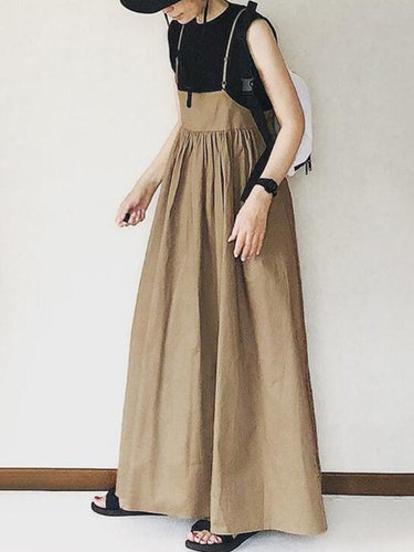 Robe à suspension des plis de couleur unie d'origine