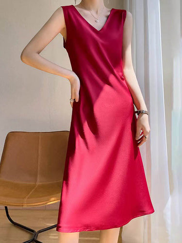 A-Line LOOD SOLD SOLD V-NECK MIDI Dresses