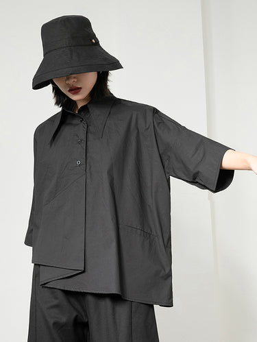 Loisir model irrégularité couleur couleur polo ploo chemises tops