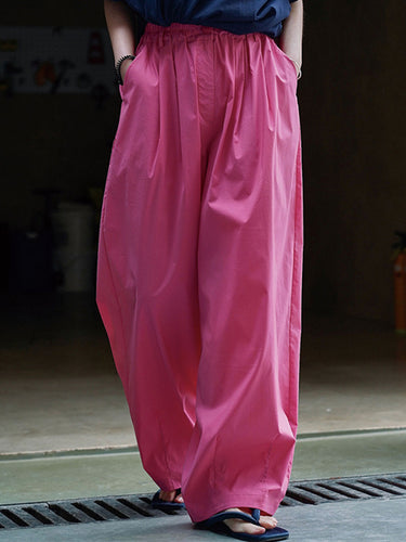 Pantalon de pantalons décontractés plissés à jambes larges hautes